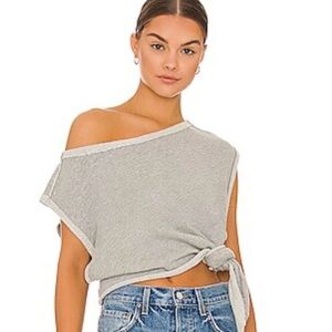 Free People Fresh to Def Pullover Heather Gray Shirt